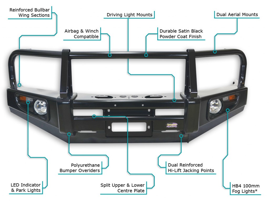 Bull Bar Features 4WD Suspension & Accessories